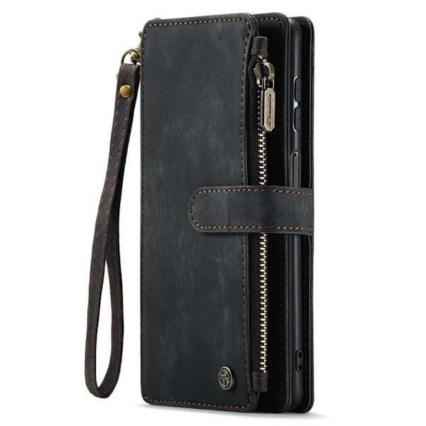 CaseMe Samsung Galaxy A14 etui med lynlås og pung - Sort Black