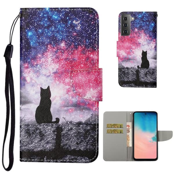 Wonderland Samsung Galaxy S21 Flip etui - Kat Multicolor