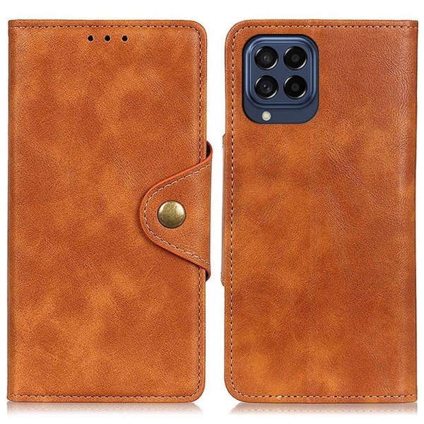 Alpha Samsung Galaxy M33 5G læder flip etui - Brun Brown