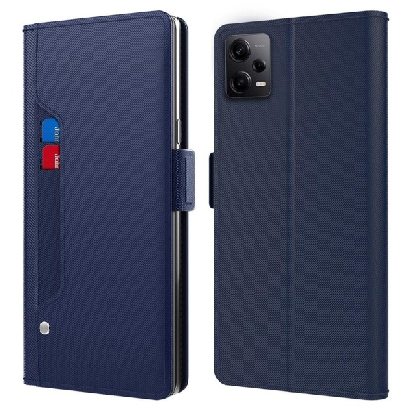 Phone Suojakotelo With Make-up Mirror And Slick Design For Xiaomi Poco X5 Pro / Redmi Note 12 Pro / 12 Pro Speed - Sininen Blue
