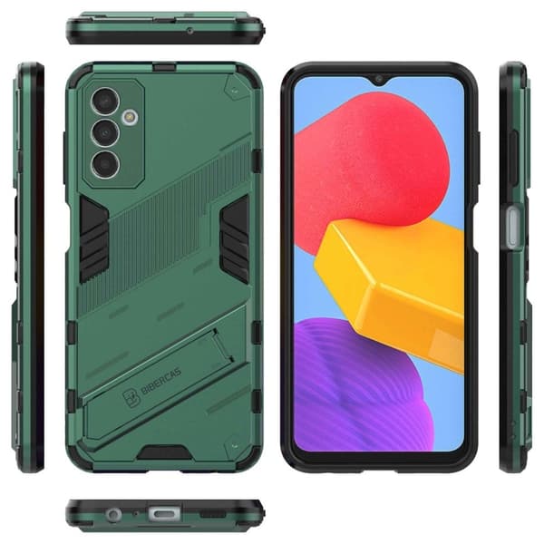 Stöttåligt Samsung Galaxy M13 4G hybridskal - Grön Grön