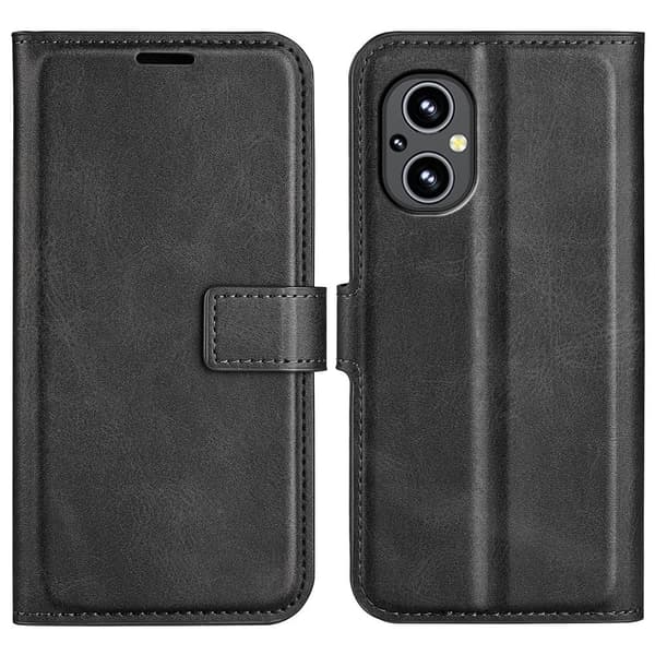 Læderetui med Pung til OnePlus Nord N20 5G - Sort Black