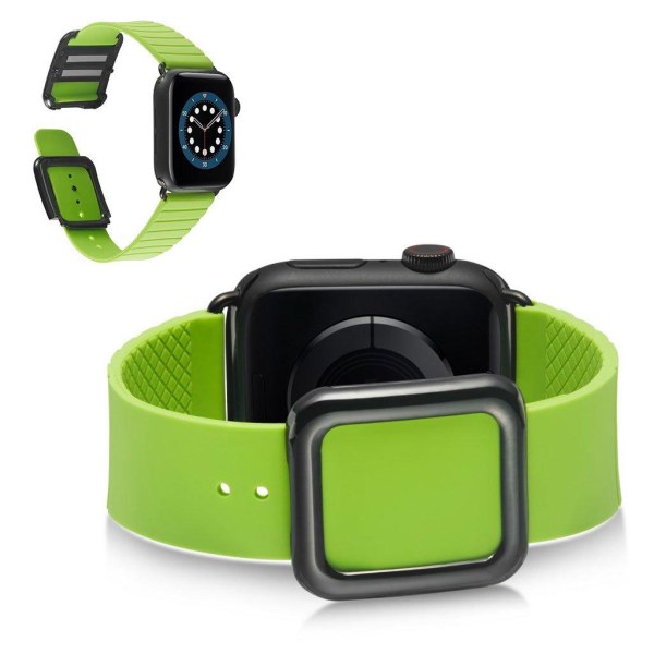 Apple Watch 42mm - 44mm silikoneurrem i moderne stil - Grøn Green