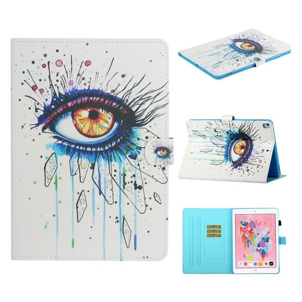 iPad 10.2 (2019) trendy mønstered læder flip etui - Øje Multicolor