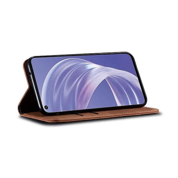 Jeans Samsung Galaxy A73 Flippetui - Kaffe Brown