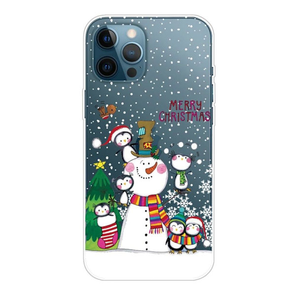 Joulu iPhone 14 Pro tapauksessa - Pingviini Perhe Multicolor