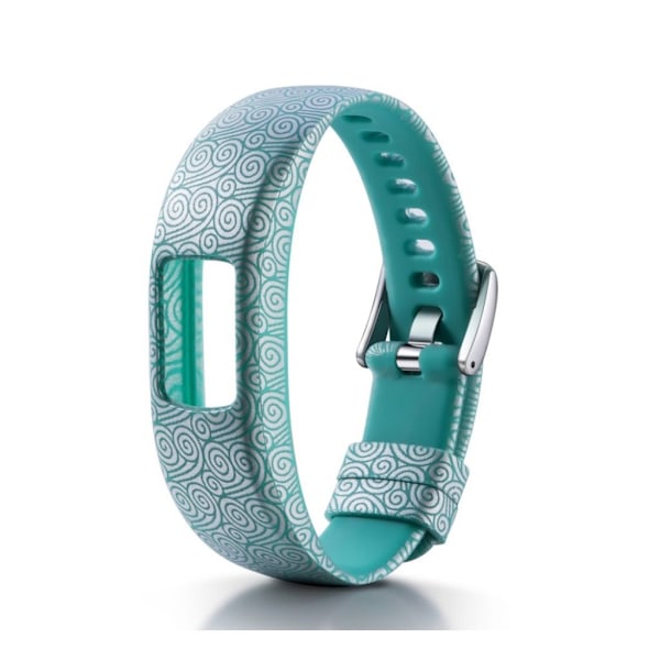 Garmin Vivofit 4 mønstret justerbar silikone urrem - Cyan Auspicious Skyer Mønster Blue