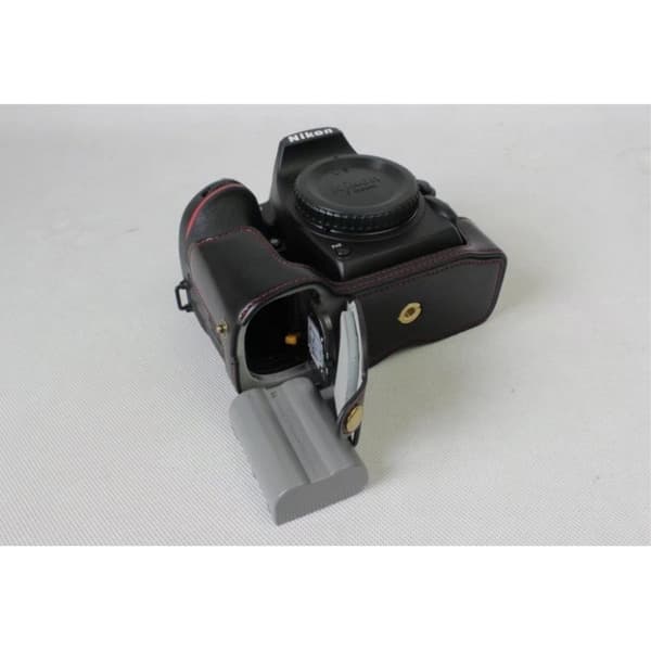 Nikon D7500 halvt kamera beskyttelsesetui i kunstlæder - Sort Black