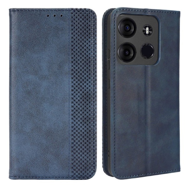 Bofink Vintage Tecno Spark Go 2023 Læder Etui - Blå Blue