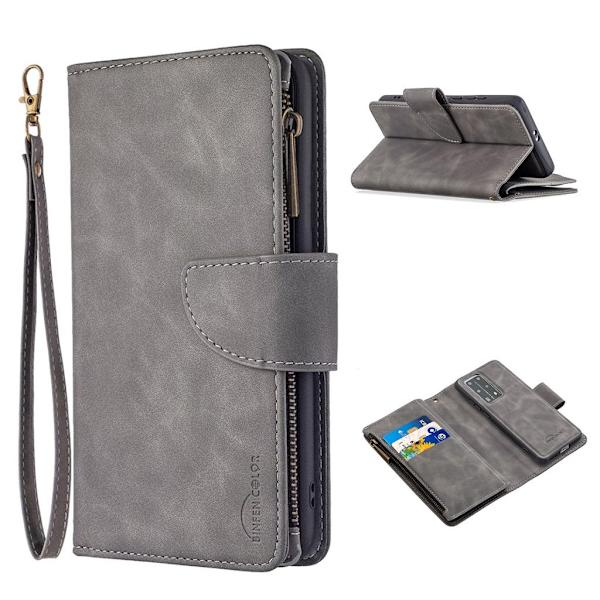 Premium Wallet Huawei P40 Pro etui i Grå Silver grey