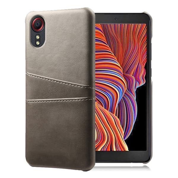 Samsung Galaxy Xcover 5 skal med korthållare - Silver/Grå Silvergrå