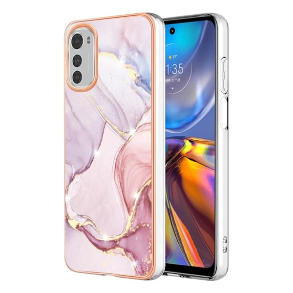 Marmormotiv Motorola Moto E32s / Motorola Moto E32 skal - Marmor I Roséguld Rosa
