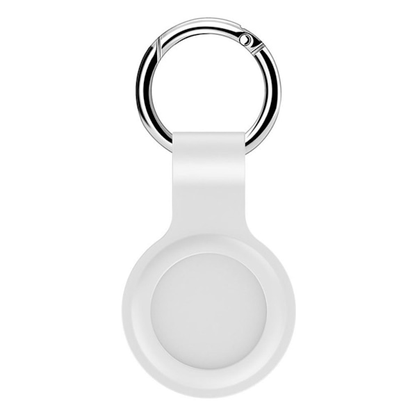 AirTags silikonikotelo avaimenperällä - Valkoinen White