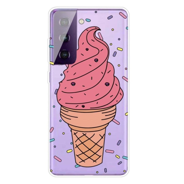 Deco Samsung Galaxy S21 Etui - Ice Cream Pink