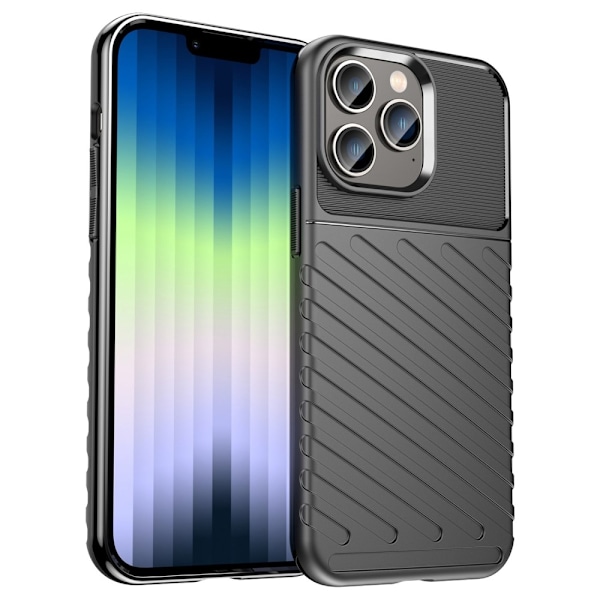 Thunder iPhone 14 Pro Max Suojakotelo - Musta Black