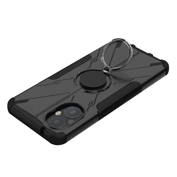 Kickstand-skydd med magnetiskt ark för OnePlus Nord N20 5G - Svart Svart