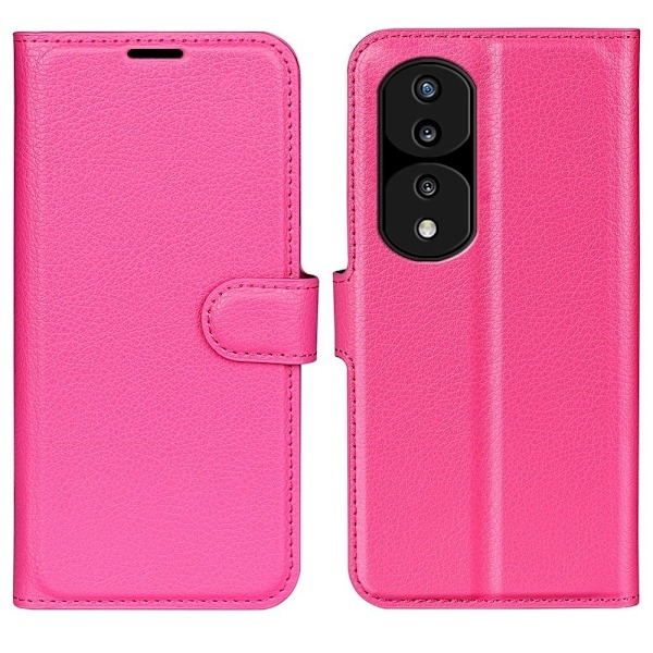 Klassisk Honor 70 Pro Flip Etui - Rose Pink