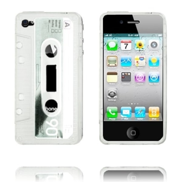 Cassette Skal Semi-Transparent (Vit) iPhone 4/4S Silikonskal Vit