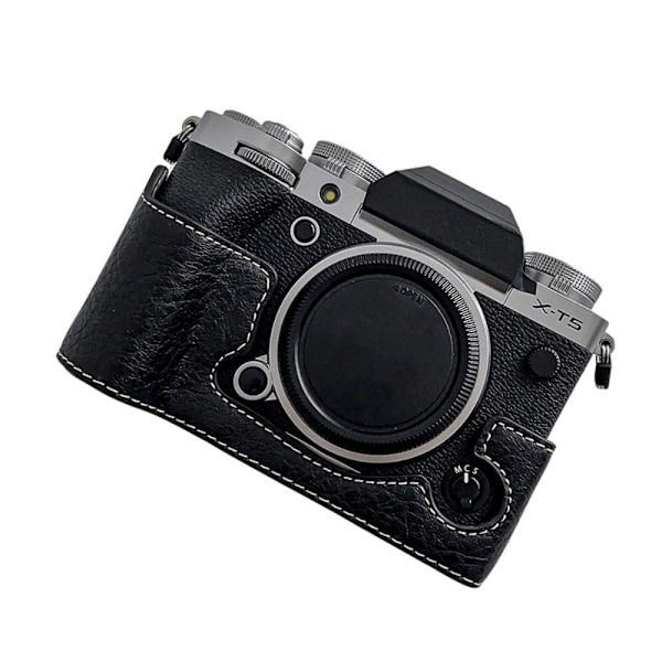 Sony ZV-1F puoli runko nahkakotelo - Musta Black