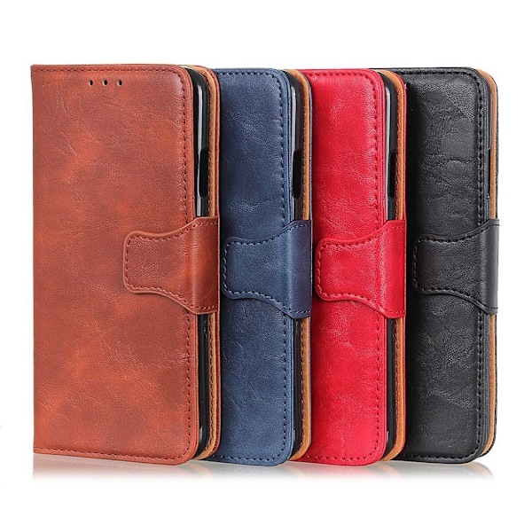 Neptune Samsung Galaxy Note 10 leather kotelot - Punainen Red