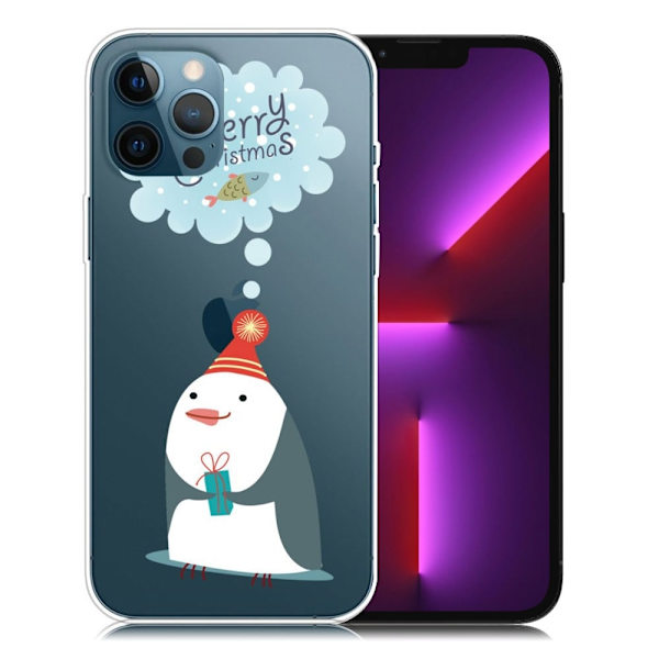 Julfodral till iPhone 13 Pro - Tänkande Snögubbe multifärg