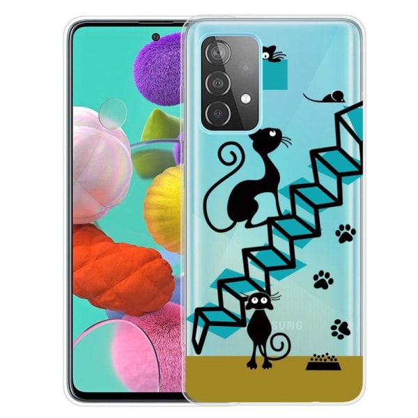 Deco Samsung Galaxy A73 Suojakotelo - Two Cats Blue