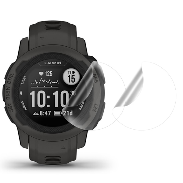 2 stk. skærmbeskyttelse til Garmin Instinct 2S Transparent