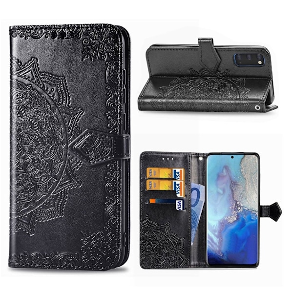 Mandala Samsung Galaxy S20 etui - Sort Black