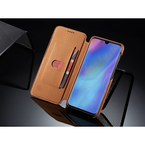 LC.IMEEKE Huawei P30 Lite retro læderetui - Brun Brown