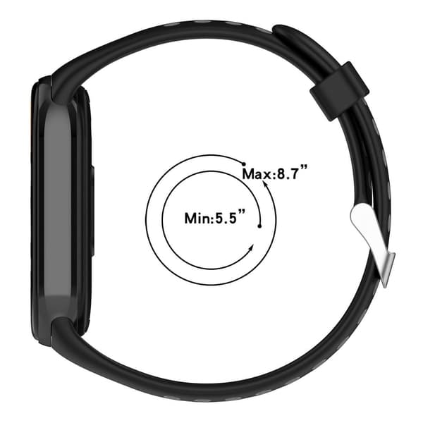 Xiaomi Smart Band 8 Silikonarmband med dubbla färger, justerbart armband - Blå + Vit Blå
