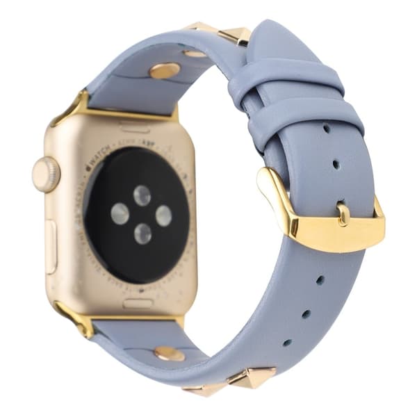 Apple Watch Series 8 (45mm) / Watch Ultra ægte læderrem - Mørkeblå / Mørkeblå Blue