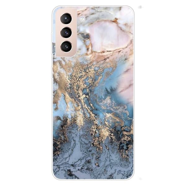 Marble Samsung Galaxy S22 Plus Suojakotelo - Bluish Kulta Marble Multicolor