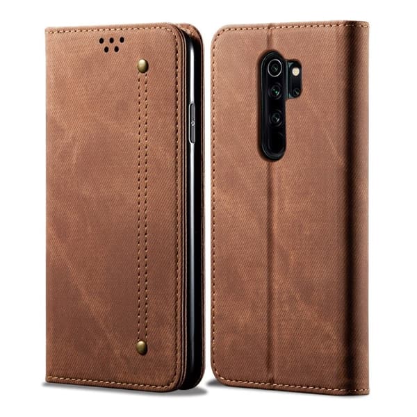Jeans Xiaomi redmi Note 8 Pro Flip case - Kaffe Brown