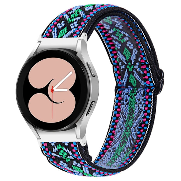 Samsung Galaxy Watch 5 / 4 klockarmband i elastisk nylon - Blå / Blå Grön