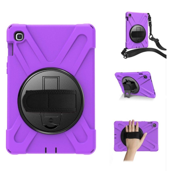 Samsung Galaxy Tab S5e 360 degree X-Shape silicone combo case - Purple