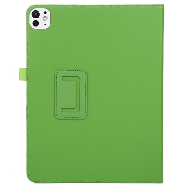 För iPad Pro 11 (2024) Fodral Bi-Fold Stand PU Läder Tablet Cover med Stylus Loop Design - Grön Grön