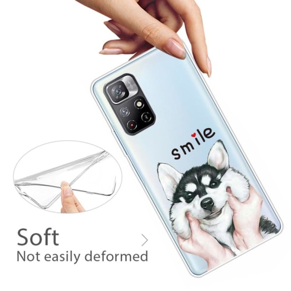 Deco Xiaomi Redmi Note 11T 5G / Xiaomi Redmi Note 11S 5G skal - Leende Husky Svart
