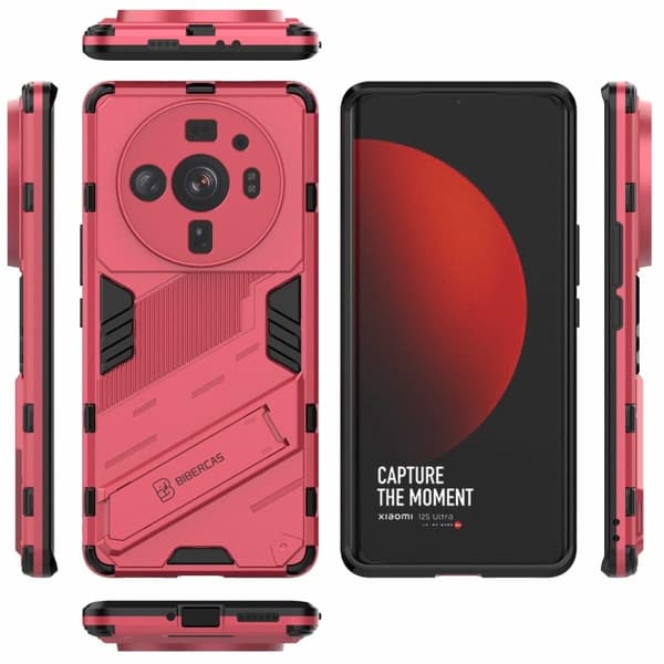 Shockproof Hybrid Deksel med A Modern Touch til Xiaomi 12s Ultra - Rose Pink
