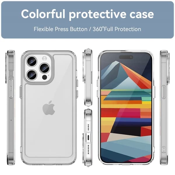 iPhone 15 Pro Max smart akryl cover - Transparent Transparent