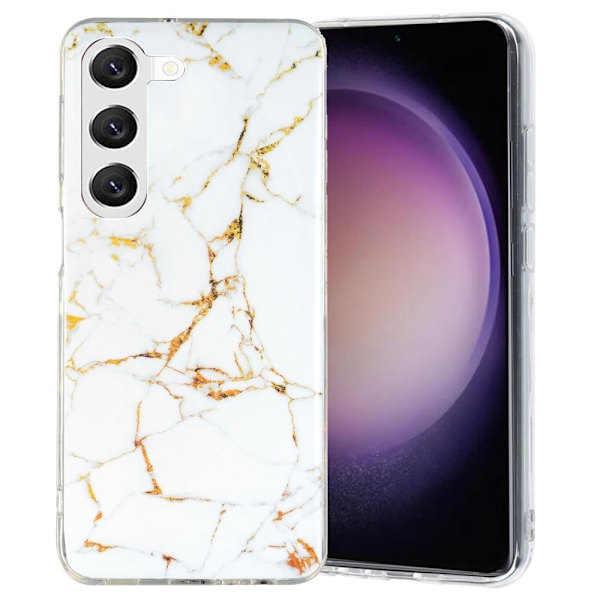 Marble Samsung Galaxy S23 Plus Etui - Hvit White