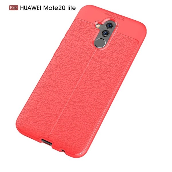 Huawei Mate 20 Lite silikooni muovinen pehmeä suojakuori missä liitsihedelmä jyvä rakenne - Punainen Red