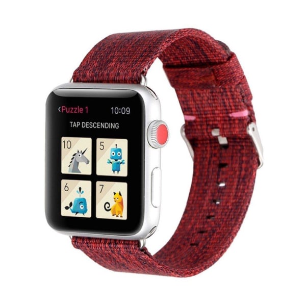 Apple Watch Series 5 44 mm klockarmband i nylon - Röd Röd