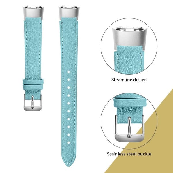 Samsung Galaxy Fit aito nahkainen rannekello - Sininen Blue