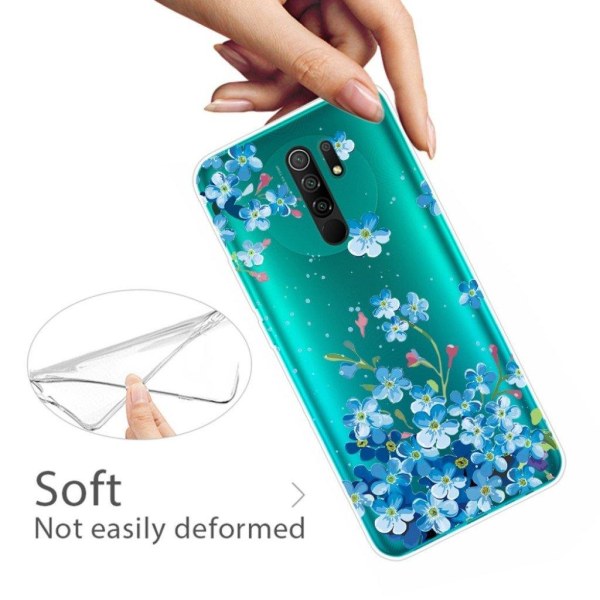 Deco Xiaomi Redmi 9 skal - Blå Blomma Blå