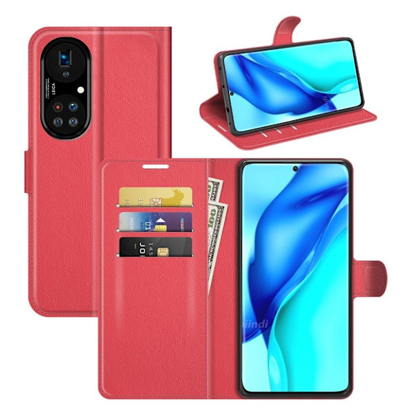 Classic Huawei P50 Pro Flip etui - Rød Red