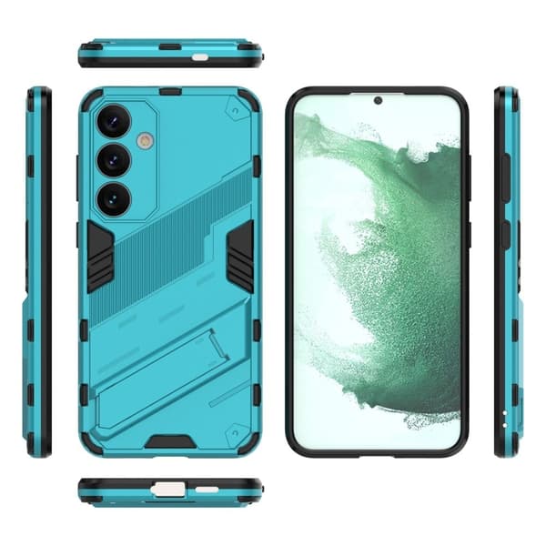 Støtsikkert hybriddeksel med et moderne preg for Samsung Galaxy S24 Plus - Blå Blue