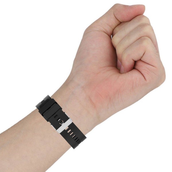 22mm silicone watchband for Amazfit devices - Black Svart