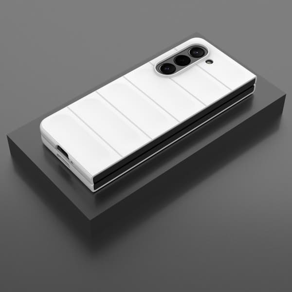 Blødt grebsformet Samsung Galaxy Z Fold5 cover - Hvid White
