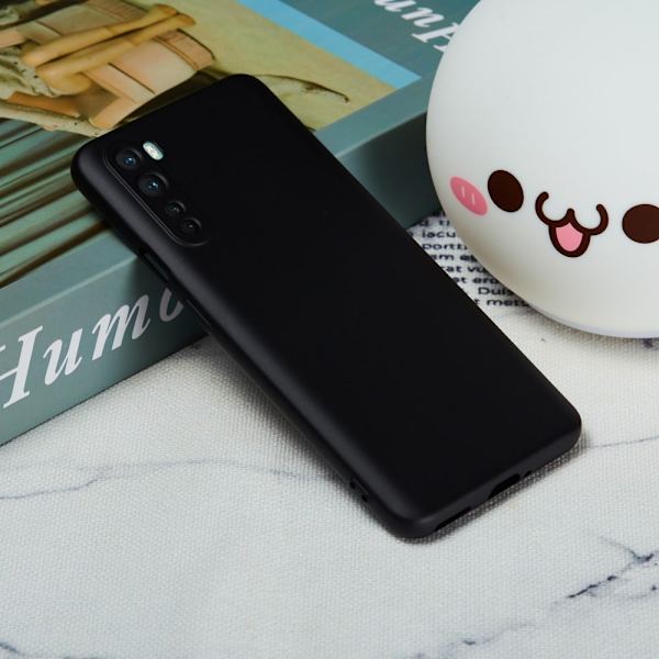 Matte Liquid silikone cover til OnePlus Nord - Sort Black