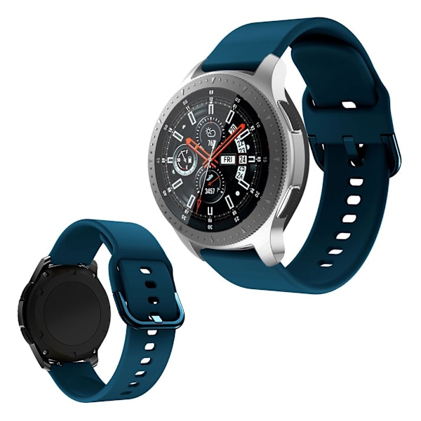 Samsung Galaxy Watch (46mm) klockarmband i silikon - Mörkblå Blå